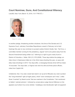Court Nominee, Guns, And Constitutional Illiteracy