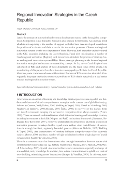 Regional Innovation Strategies in the Czech Republic