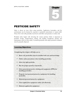 pesticide safety - Municipal Affairs and Environment