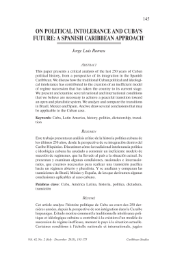 on political intolerance and cuba`s future: a