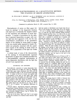 paper with a preparation of the lipid dye Sudan of the staining of