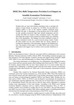 DOE2 Dry-Bulb Temperature Precision Level Impact on Sensible
