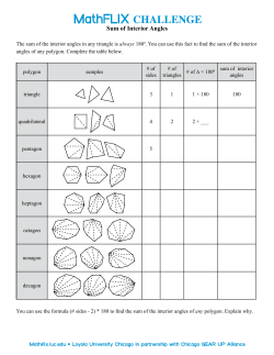 Sum of Interior Angles