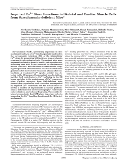 Impaired Ca2+ Store Functions in Skeletal and Cardiac Muscle
