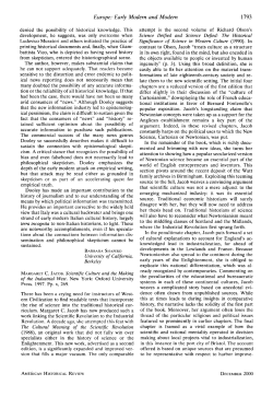 Margaret C. Jacob. Scientific Culture and the Making of the Industrial