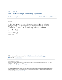 All About Words: Early Understandings of the "Judicial Power" in