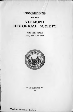 Part 1 - Vermont Historical Society