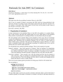 Rationale for Ada 2005: 6a Containers