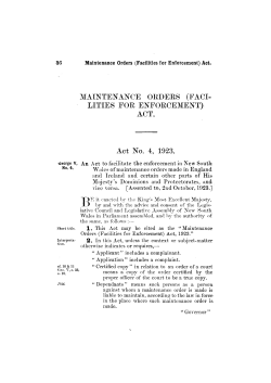 Maintenance Orders (Facilities for Enforcement) Act 1923 No 4