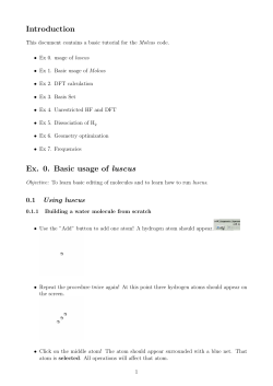 Introduction Ex. 0. Basic usage of luscus