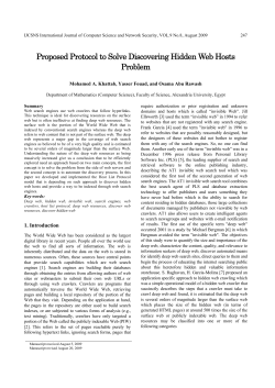 Proposed Protocol to Solve Discovering Hidden Web Hosts Problem