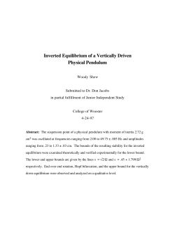 Inverted Equilibrium of a Vertically Driven Physical Pendulum