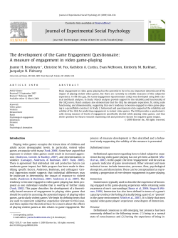 The development of the Game Engagement Questionnaire: A