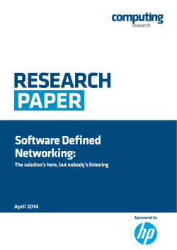 Software Defined Networking