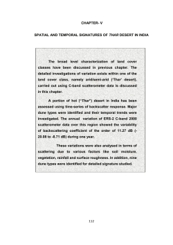 112 CHAPTER- V SPATIAL AND TEMPORAL