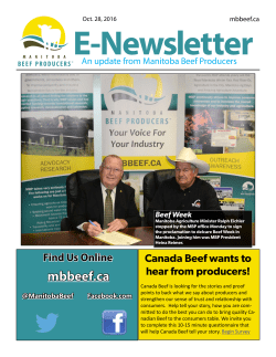 October 28 - Manitoba Beef Producers