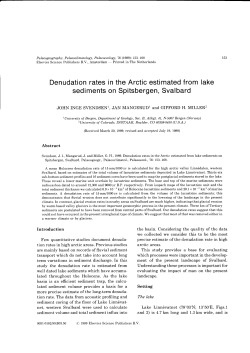 Denudation rates in the Arctic estimated from lake sediments on