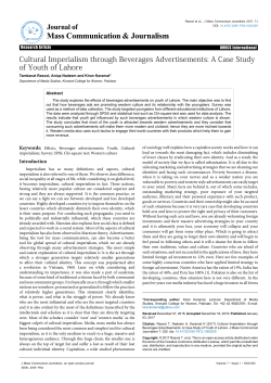 Cultural Imperialism through Beverages Advertisements: A Case