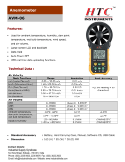 Digital Anemometer - HTC AVM06 - Air Velocity Meter