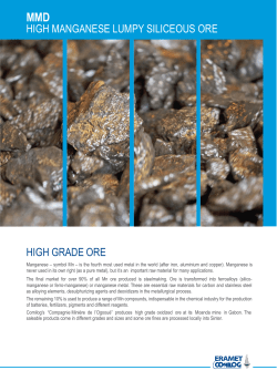 high manganese lumpy siliceous ore high grade ore