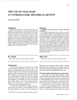 the use of goat hair an introductory historical review