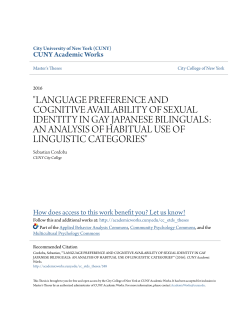 "LANGUAGE PREFERENCE AND COGNITIVE AVAILABILITY OF