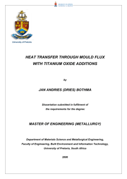 heat transfer through mould flux with titanium oxide additions