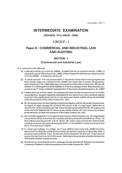 Paper 6 - Institute of Cost Accountants of India