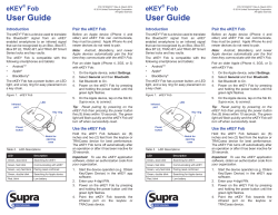 eKEY Fob Instructions