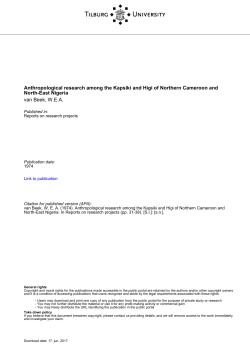 Tilburg University Anthropological research