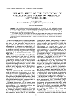 infrared study of the orientation of chlorobenzene sorbed on