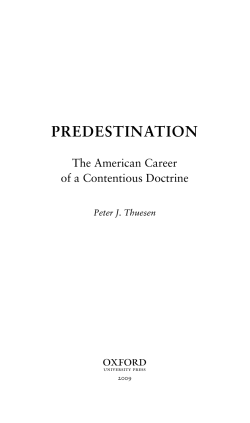 Predestination - The Divine Conspiracy
