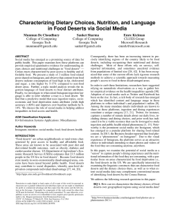 Characterizing Dietary Choices, Nutrition, and Language in Food