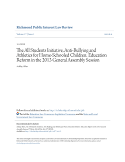 The All Students Initiative, Anti-Bullying and Athletics for Home
