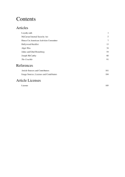 McCarthy project readings