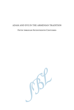 ADAM AND EVE IN THE ARMENIAN TRADITION Fifth through