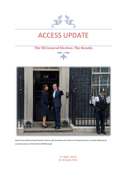 ACCESS UPDATE: UK General Election 2015