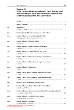 Thio-, Seleno-, and Tellurocarboxylic Acids and