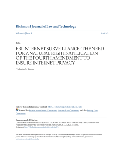 fbi internet surveillance: the need for a natural rights application of