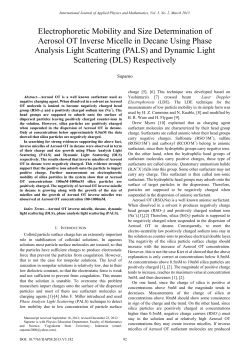Electrophoretic Mobility and Size Determination of Aerosol