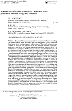 Modelling the reflectance anisotropy of Chihuahuan Desert grass