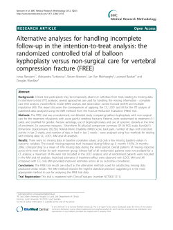 Alternative analyses for handling incomplete follow