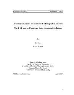 A comparative socio-economic study of integration