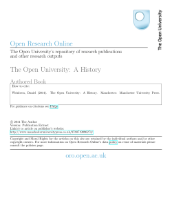 The Open University: A History