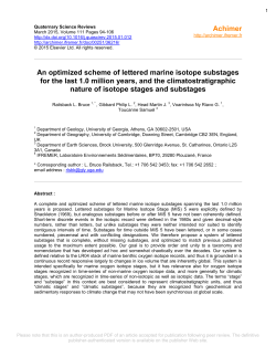 An optimized scheme of lettered marine isotope - Archimer