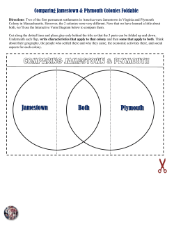 Jamestown vs Plymouth VENN