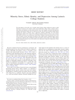 Minority Stress, Ethnic Identity, and Depression Among Latino/a