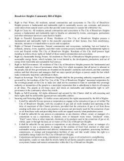 Broadview Heights Community Bill of Rights