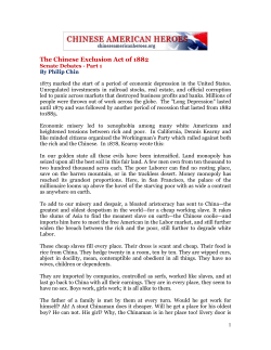 The Chinese Exclusion Act of 1882