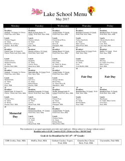Lake School Menu